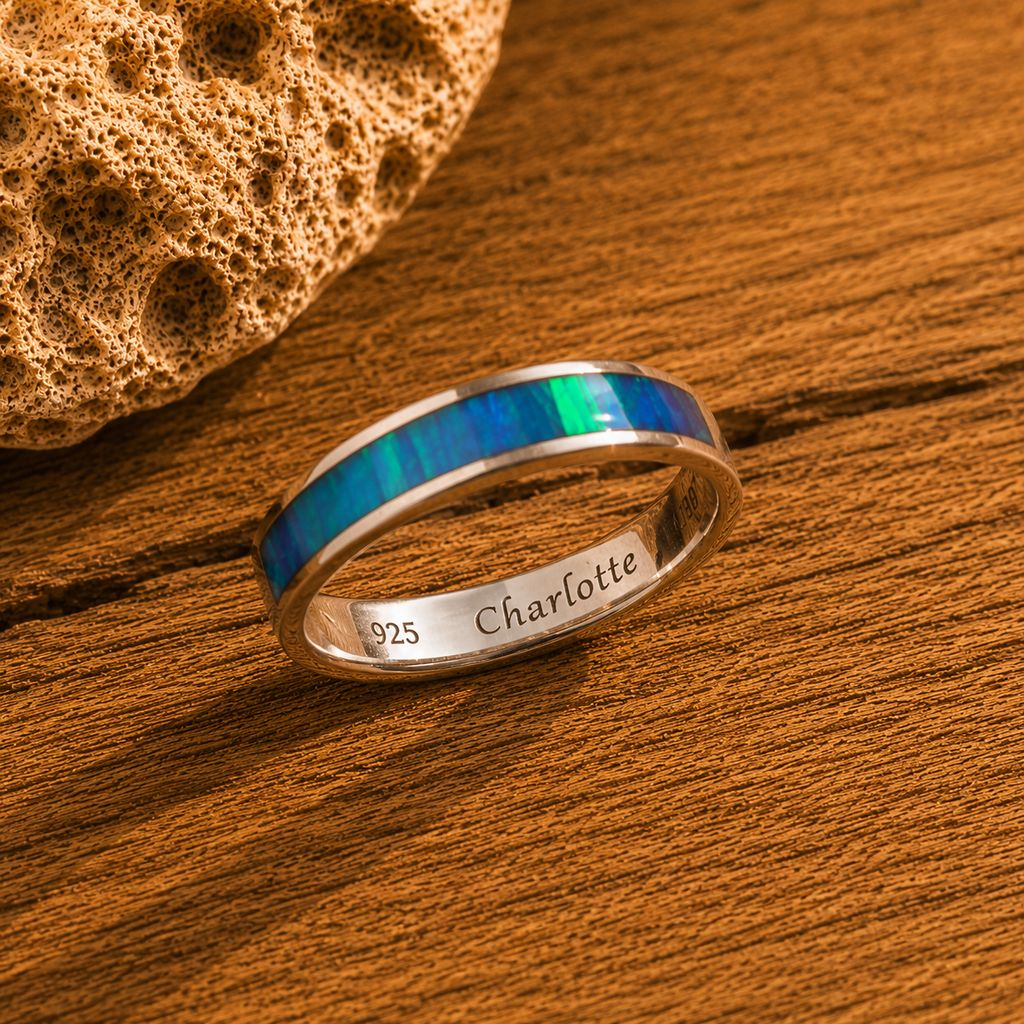 Handcrafted Sterling Silver Australian Opal Ring