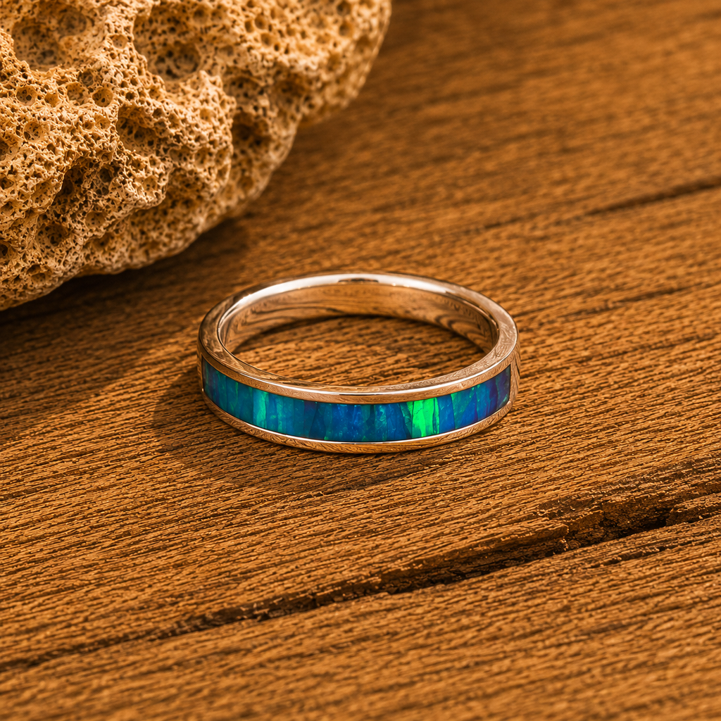 Handcrafted Sterling Silver Australian Opal Ring