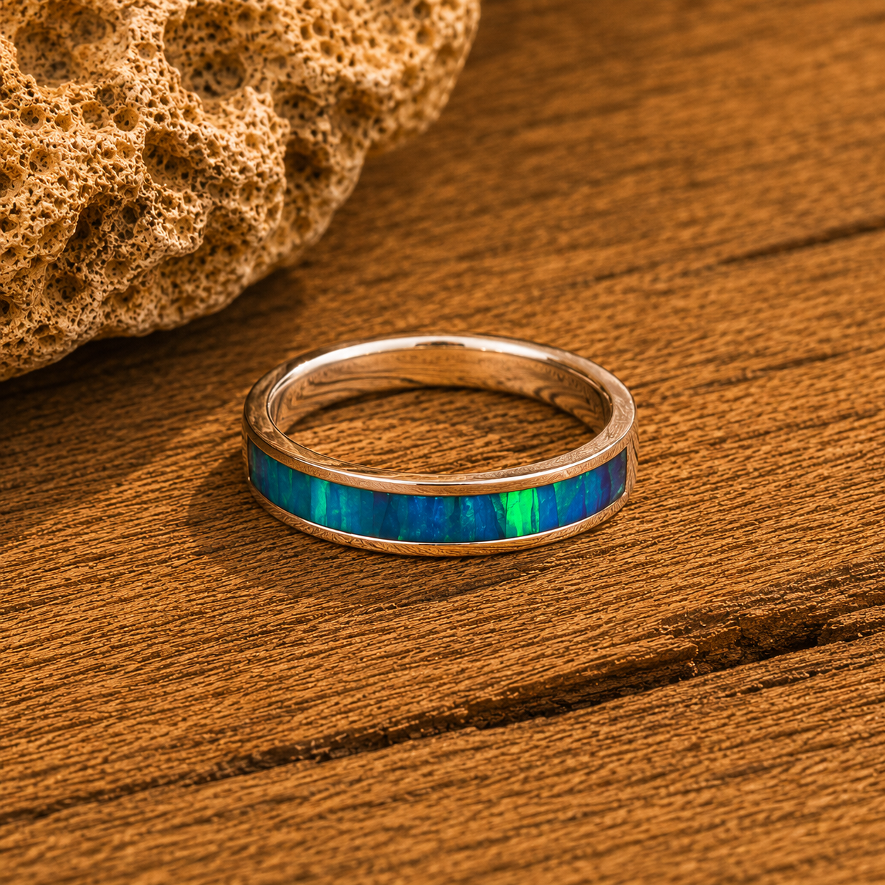 Handcrafted Sterling Silver Australian Opal Ring