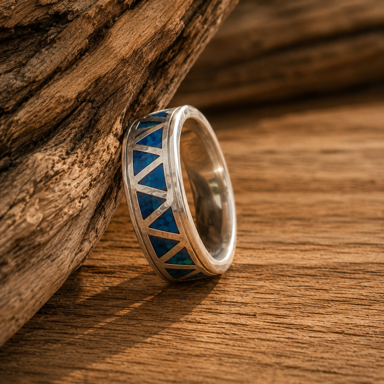 Handcrafted Sterling Silver Australian Opal Inlay Ring