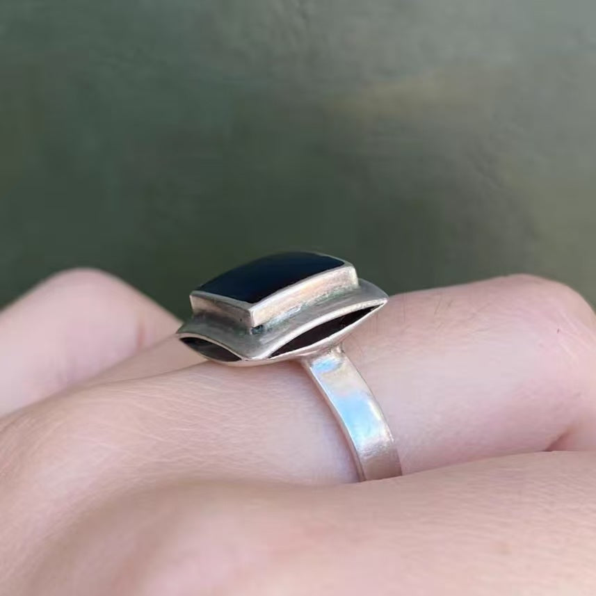 Handmade Sterling Silver Black Onyx Ring