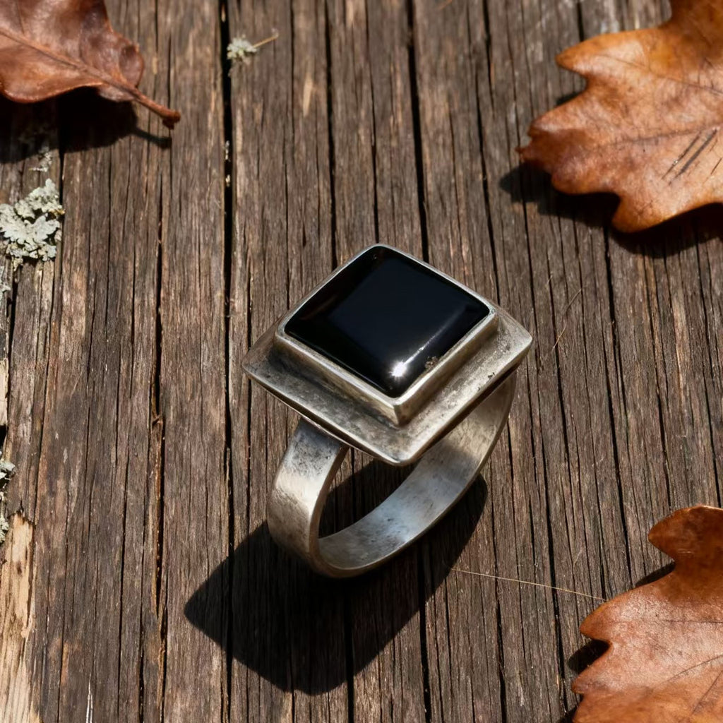Handmade Sterling Silver Black Onyx Ring