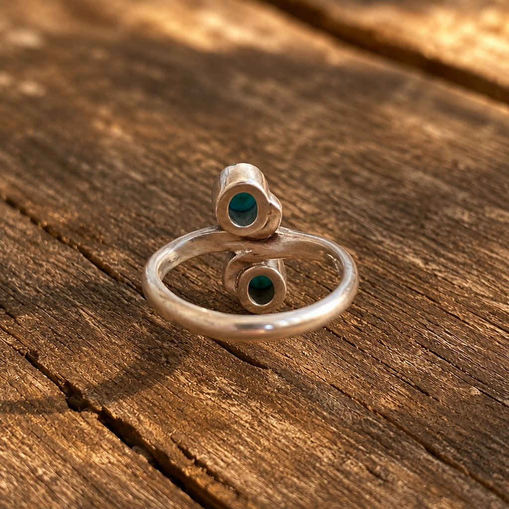 Handmade 925 Sterling Silver Kinman Matrix Turquoise Ring