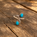 Handmade 925 Sterling Silver Kinman Matrix Turquoise Ring