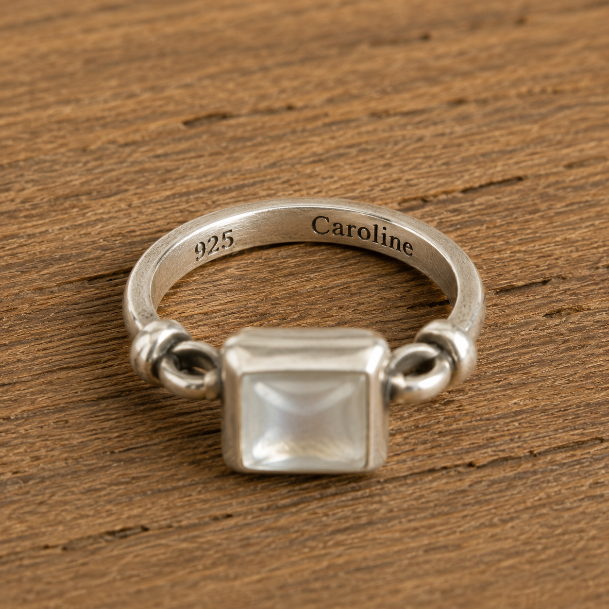 Handmade White Quartz Sterling Silver Ring