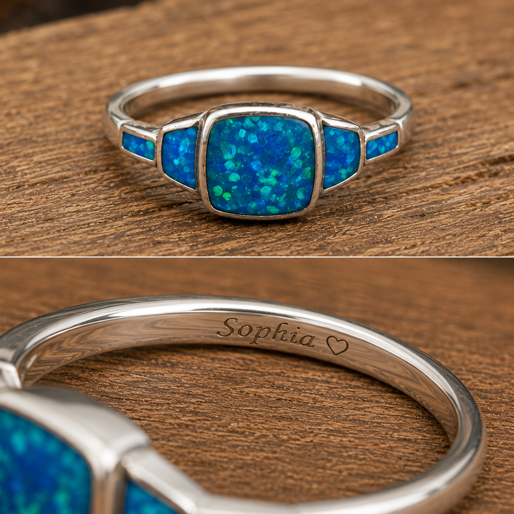 Handcrafted Sterling Silver Australian Opal Ring