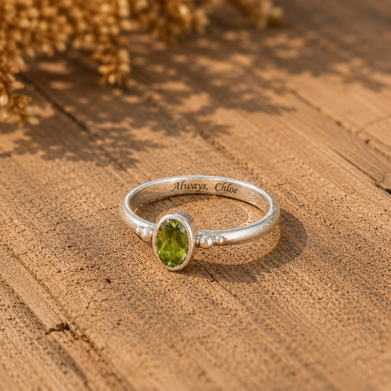 Handcrafted Personalized Artisan Gemstone Ring for Women