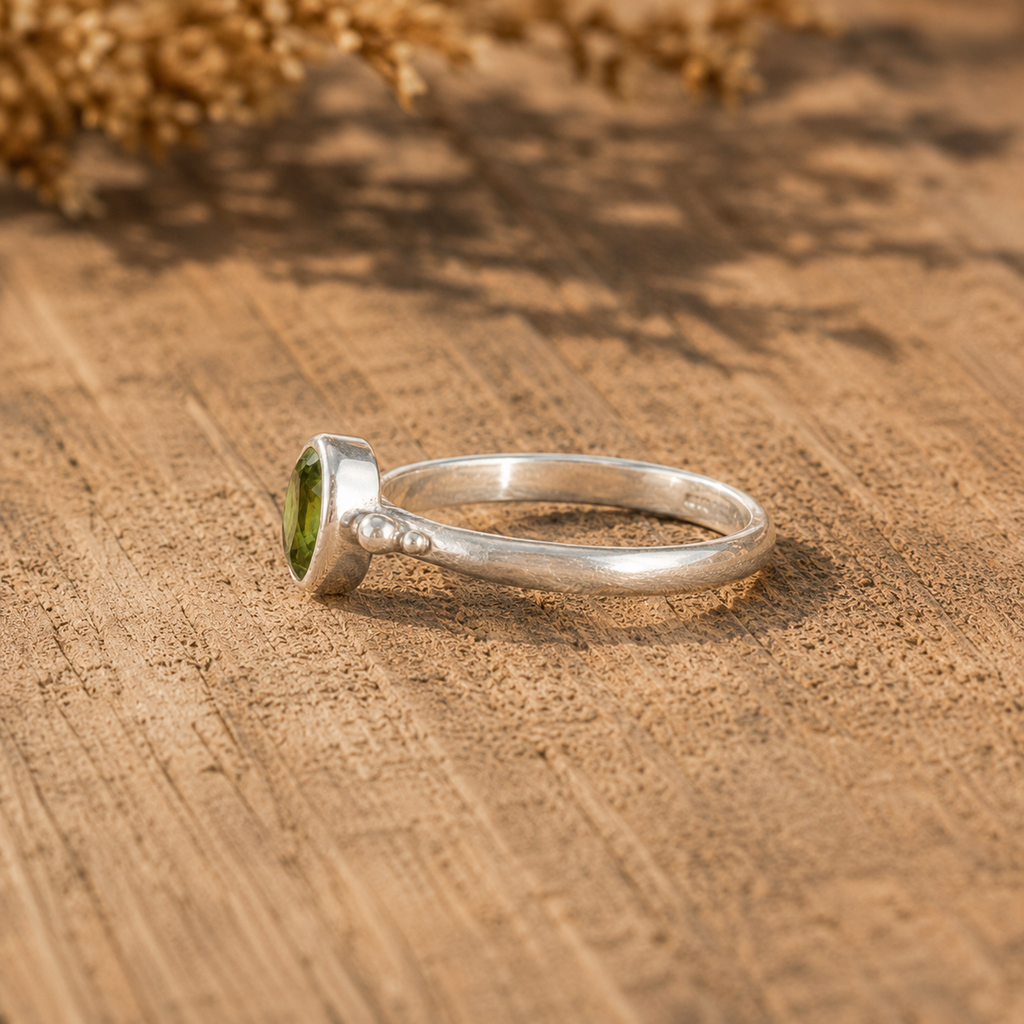 Handcrafted Personalized Artisan Gemstone Ring for Women