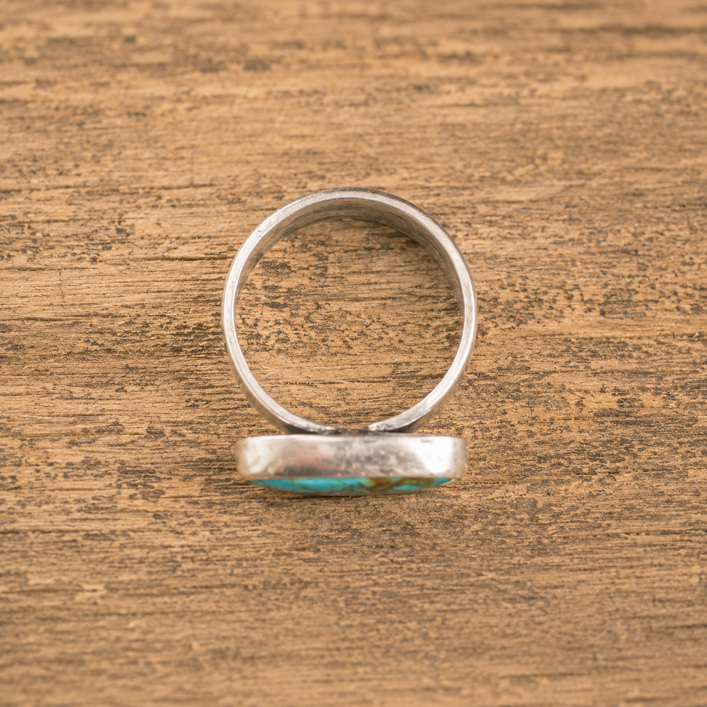Natural Royston Turquoise Sterling Silver Ring