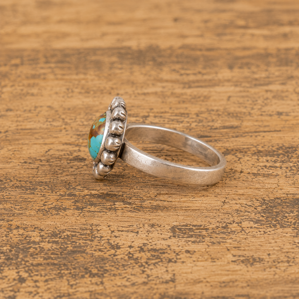 Handmade 925 Sterling Silver Royston Turquoise Ring for Women