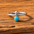 Handcrafted Pure Silver and Kingman Turquoise Ring
