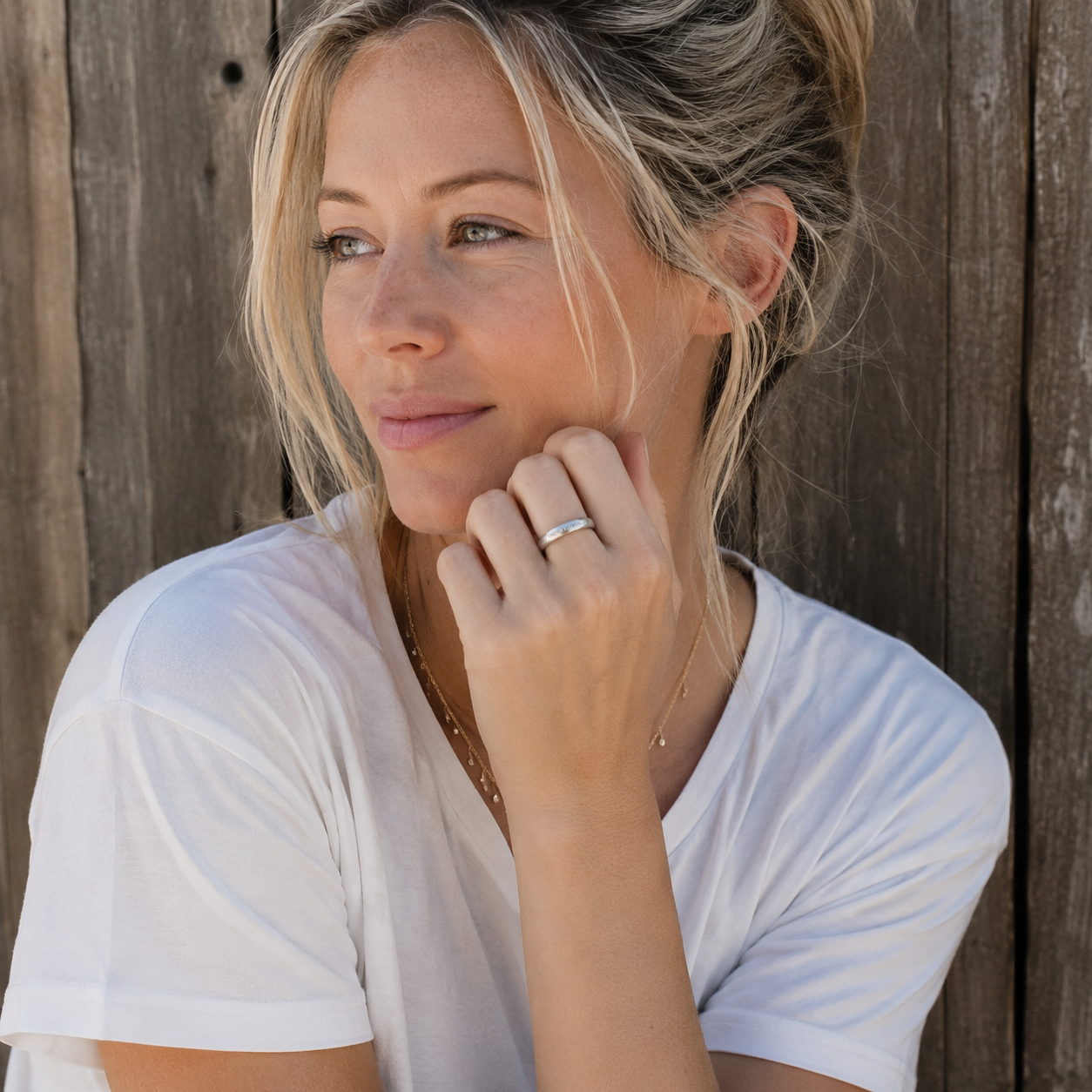 Handcrafted Hammered Sterling Silver Ring