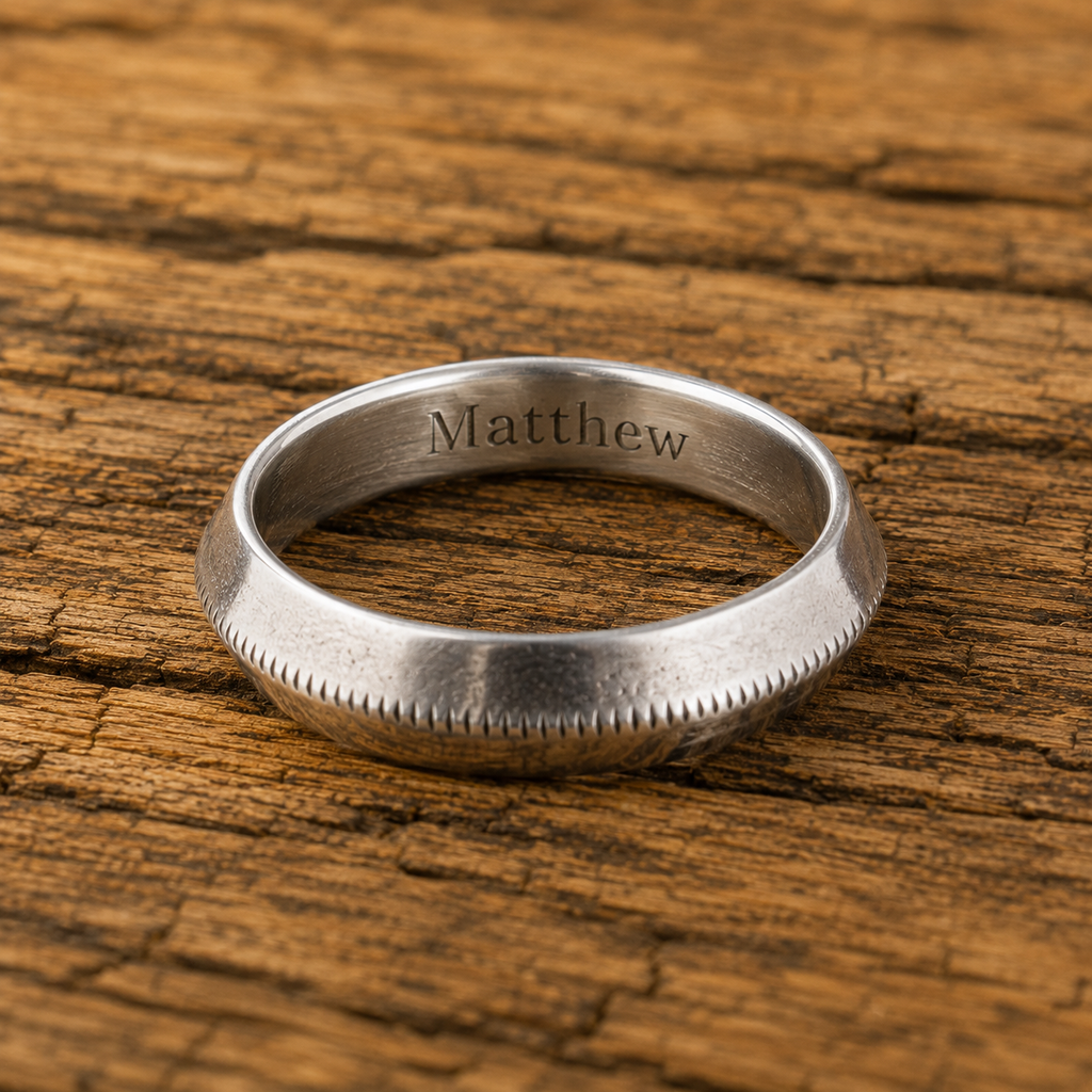 Handcrafted Hammered Sterling Silver Ring