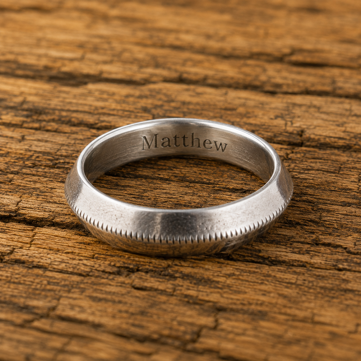 Handcrafted Hammered Sterling Silver Ring