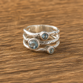 Handmade Hammered Sterling Silver Pato Stone Ring – Personalized Artisan Women’s Ring