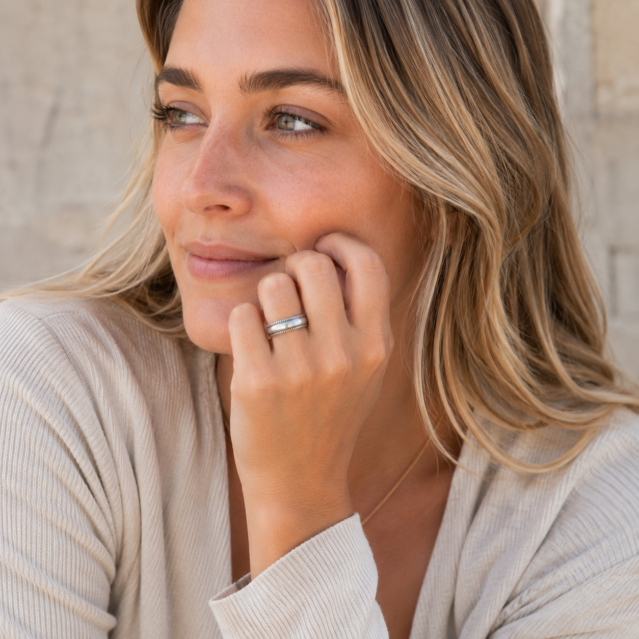 Handcrafted Hammered Sterling Silver Ring