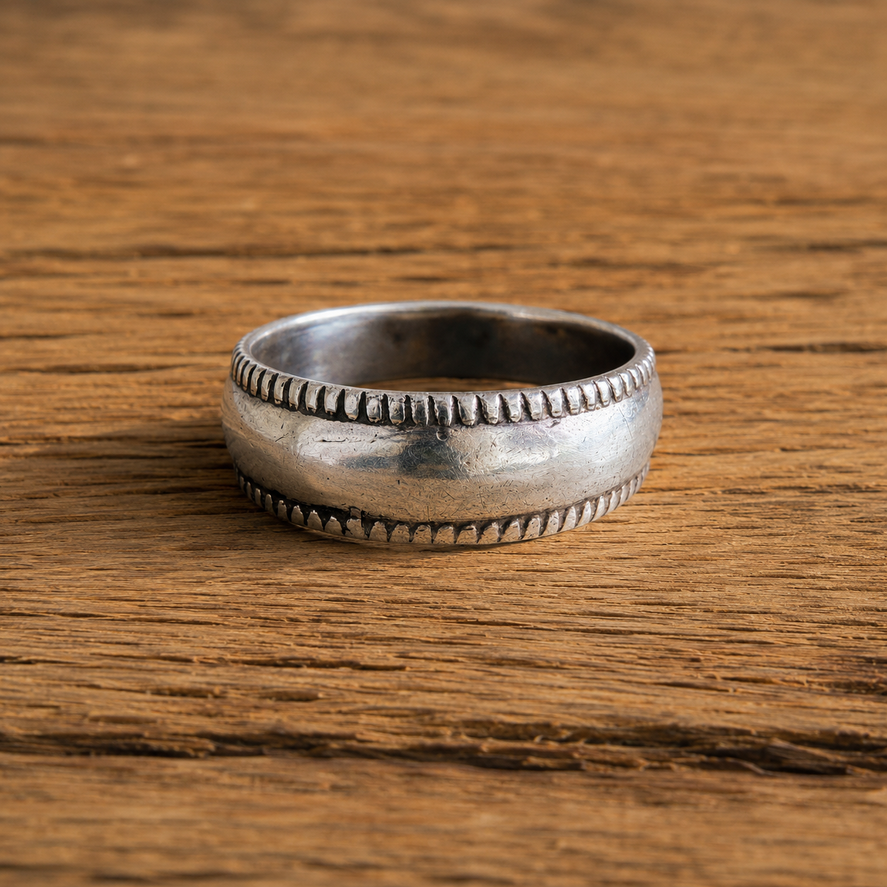 Handcrafted Hammered Sterling Silver Ring