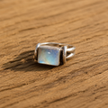 Natural Moonstone Personalized Silver Ring for Women