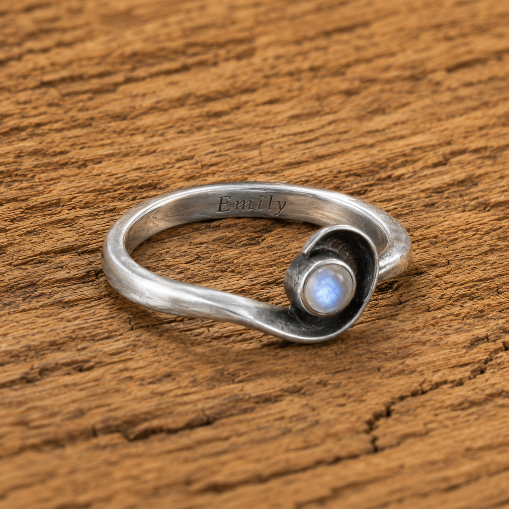 Handcrafted Sterling Silver Moonstone Ring