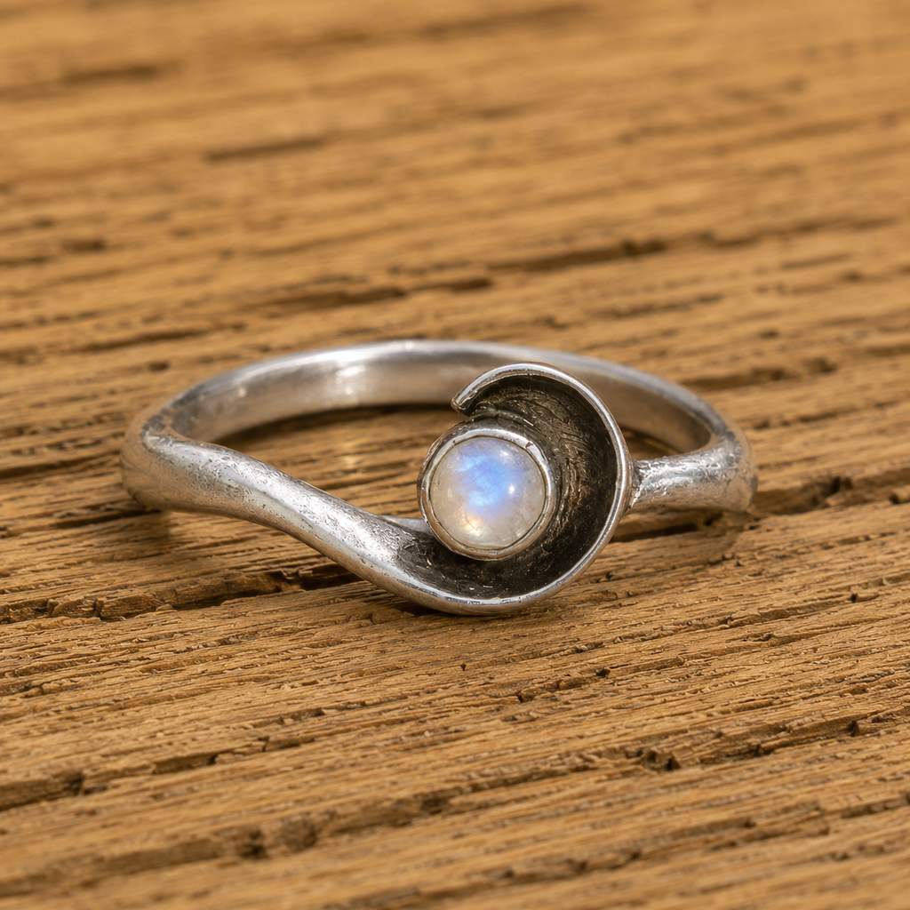 Handcrafted Sterling Silver Moonstone Ring