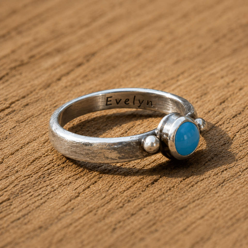 Handcrafted Sterling Silver Kingman Turquoise Ring