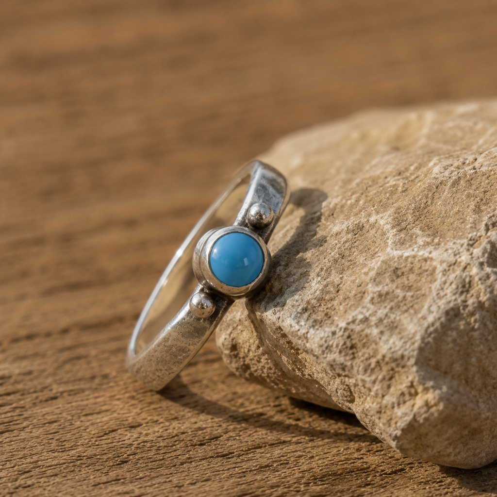 Handcrafted Sterling Silver Kingman Turquoise Ring