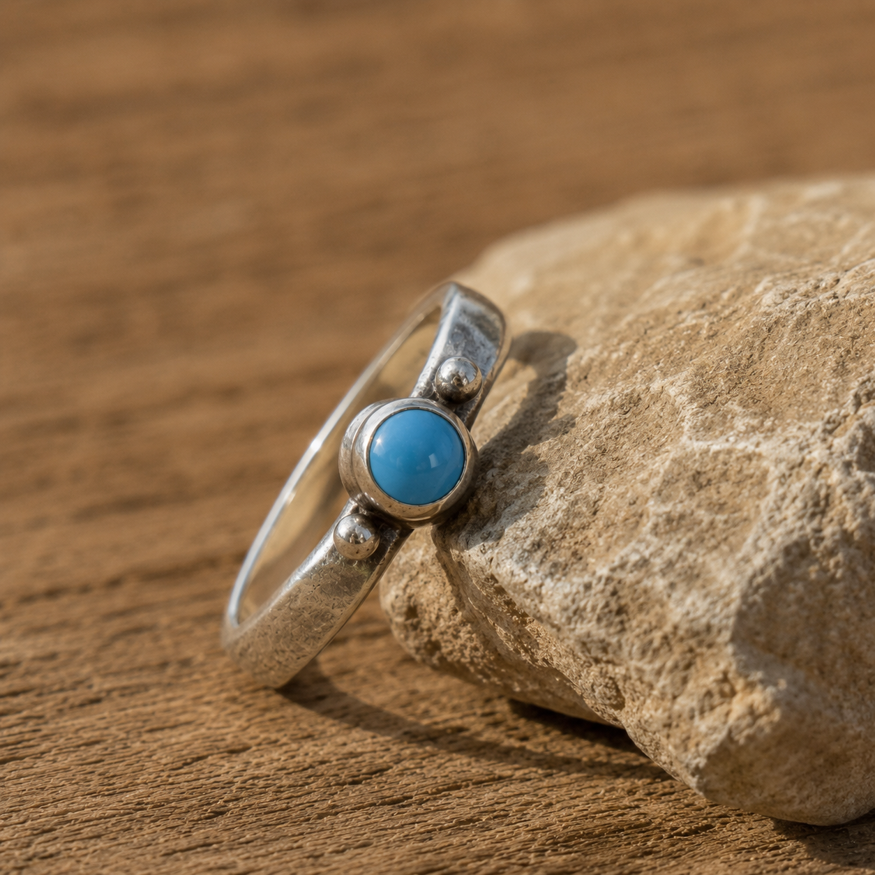 Handcrafted Sterling Silver Kingman Turquoise Ring