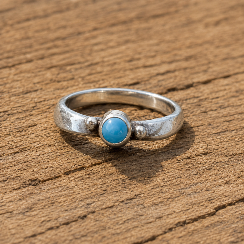 Handcrafted Sterling Silver Kingman Turquoise Ring