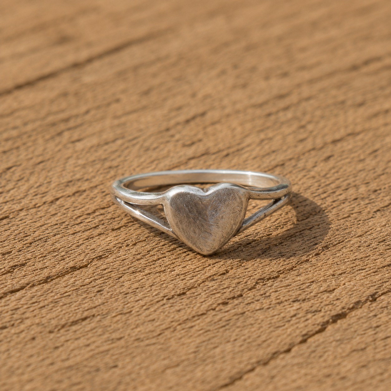 Handcrafted Sterling Silver Heart Ring