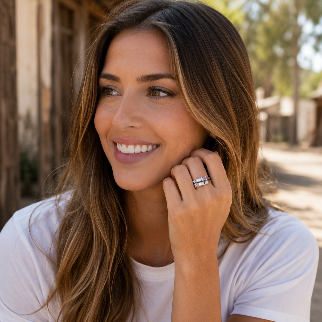 Handcrafted Sterling Silver Crystal Wrap Ring Artisan Quartz & Zircon Statement Ring for Women