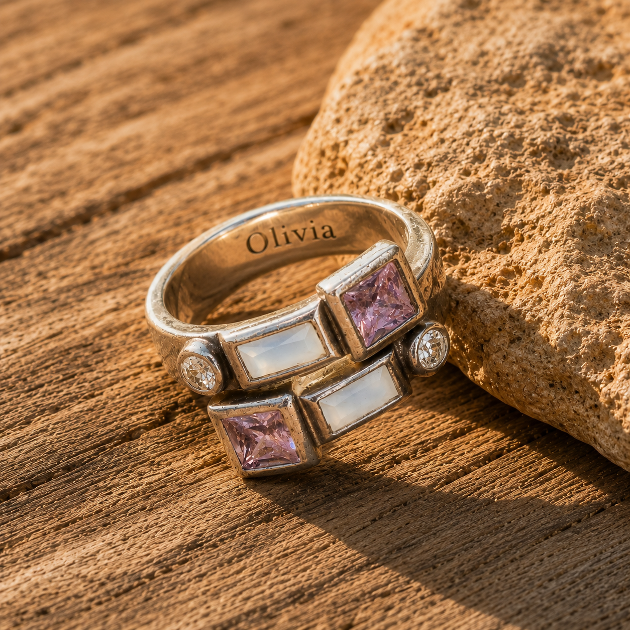 Handcrafted Sterling Silver Crystal Wrap Ring Artisan Quartz & Zircon Statement Ring for Women