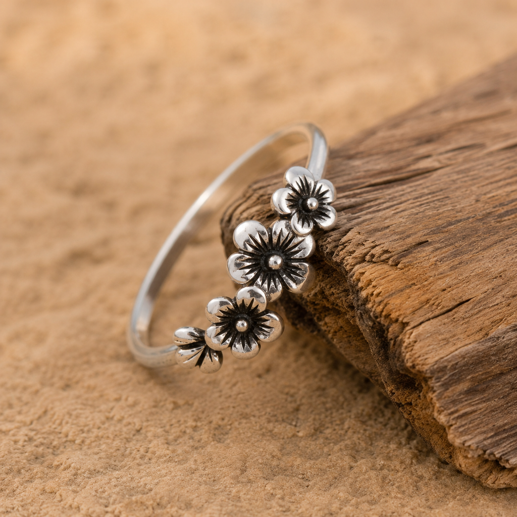 Handcrafted Sterling Silver Blossom Ring