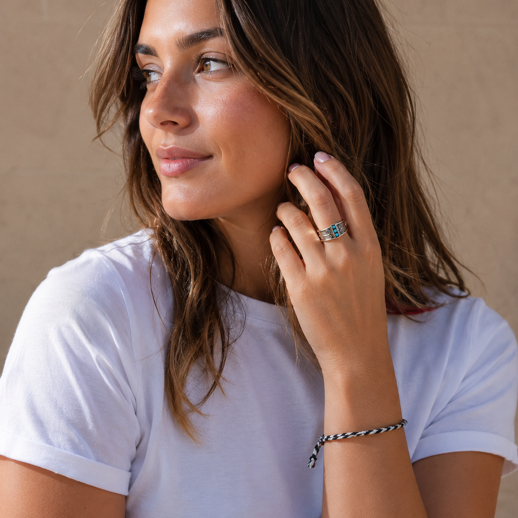 Natural Opal Artisan Statement Ring for Women
