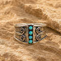 Natural Opal Artisan Statement Ring for Women