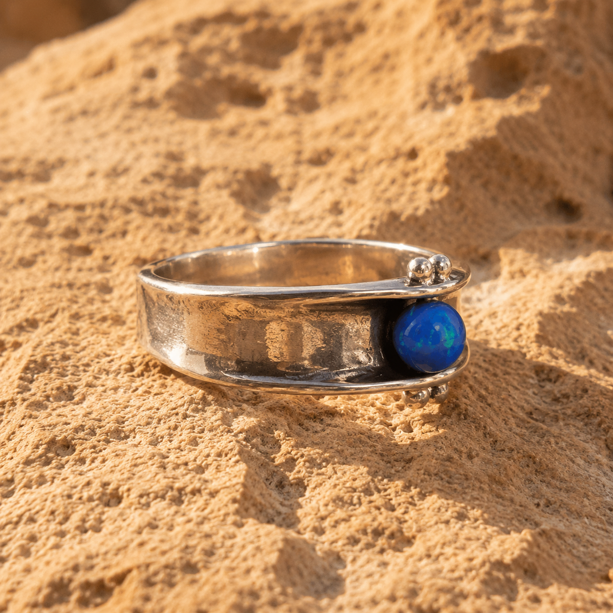 Handcrafted Sterling Silver Australian Opal Ring