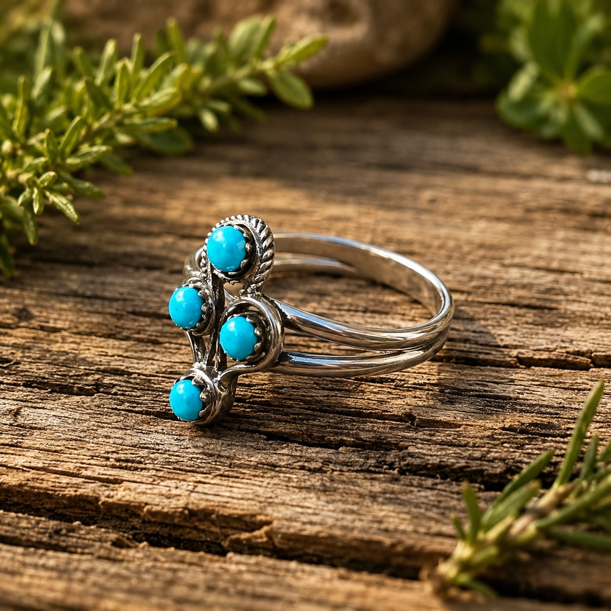 Handcrafted Sterling Silver Kingman Turquoise Ring