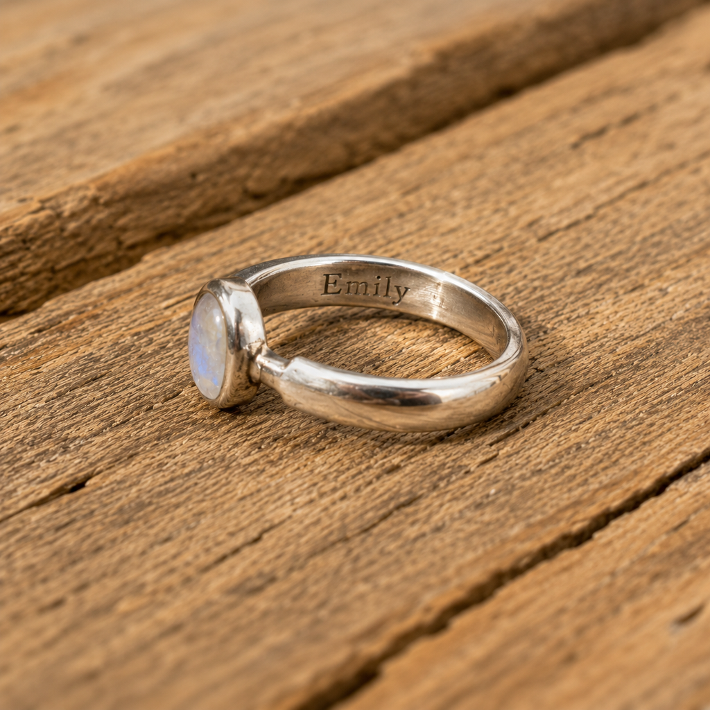 Handcrafted Sterling Silver Moonstone Ring