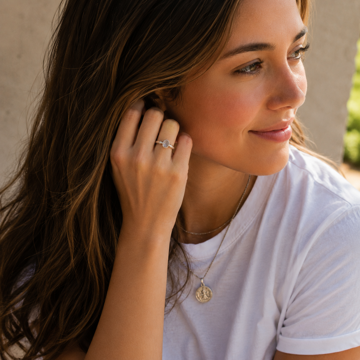 Handcrafted Sterling Silver Moonstone Ring