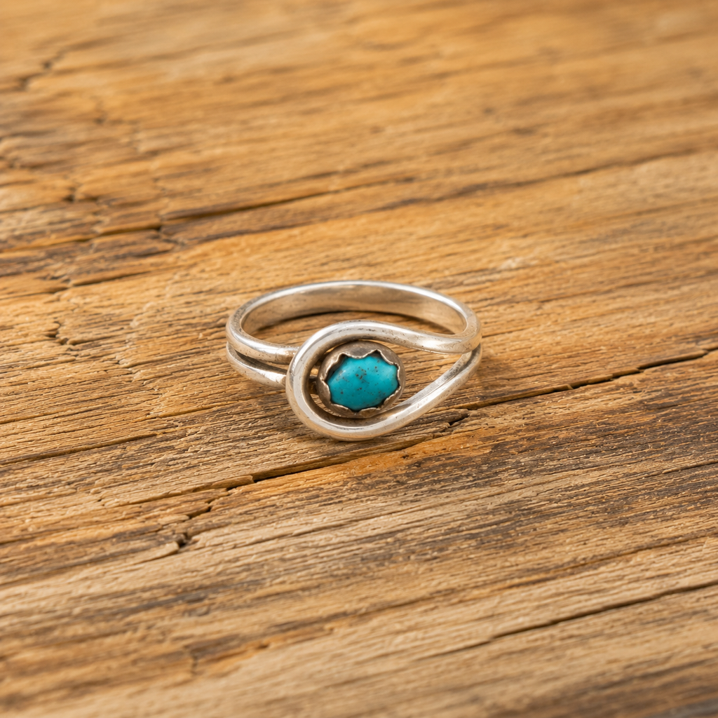 Handcrafted Sterling Silver Kingman Turquoise Ring