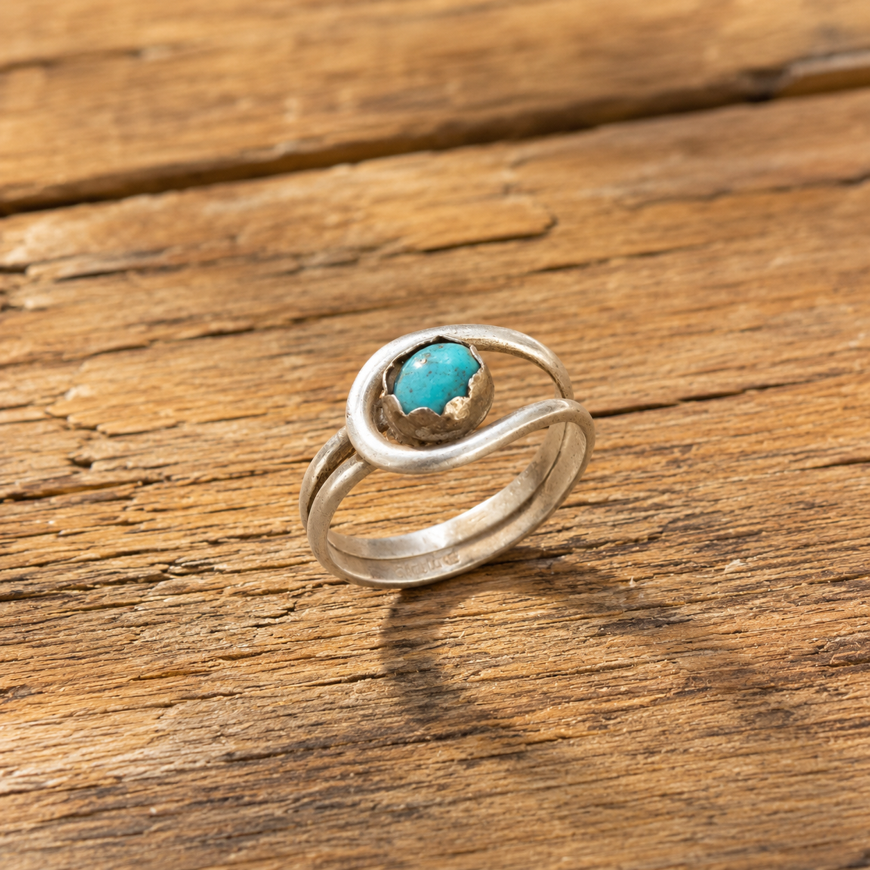 Handcrafted Sterling Silver Kingman Turquoise Ring
