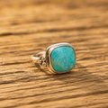 Natural Royston Turquoise Artisan Ring for Women