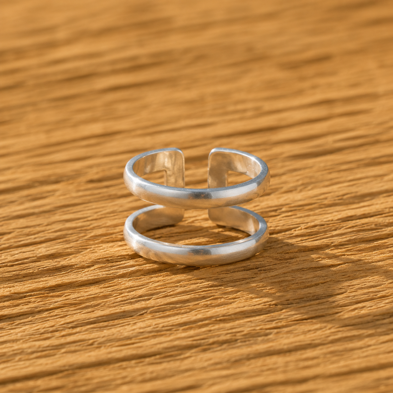 Handcrafted Sterling Silver Double Band Ring