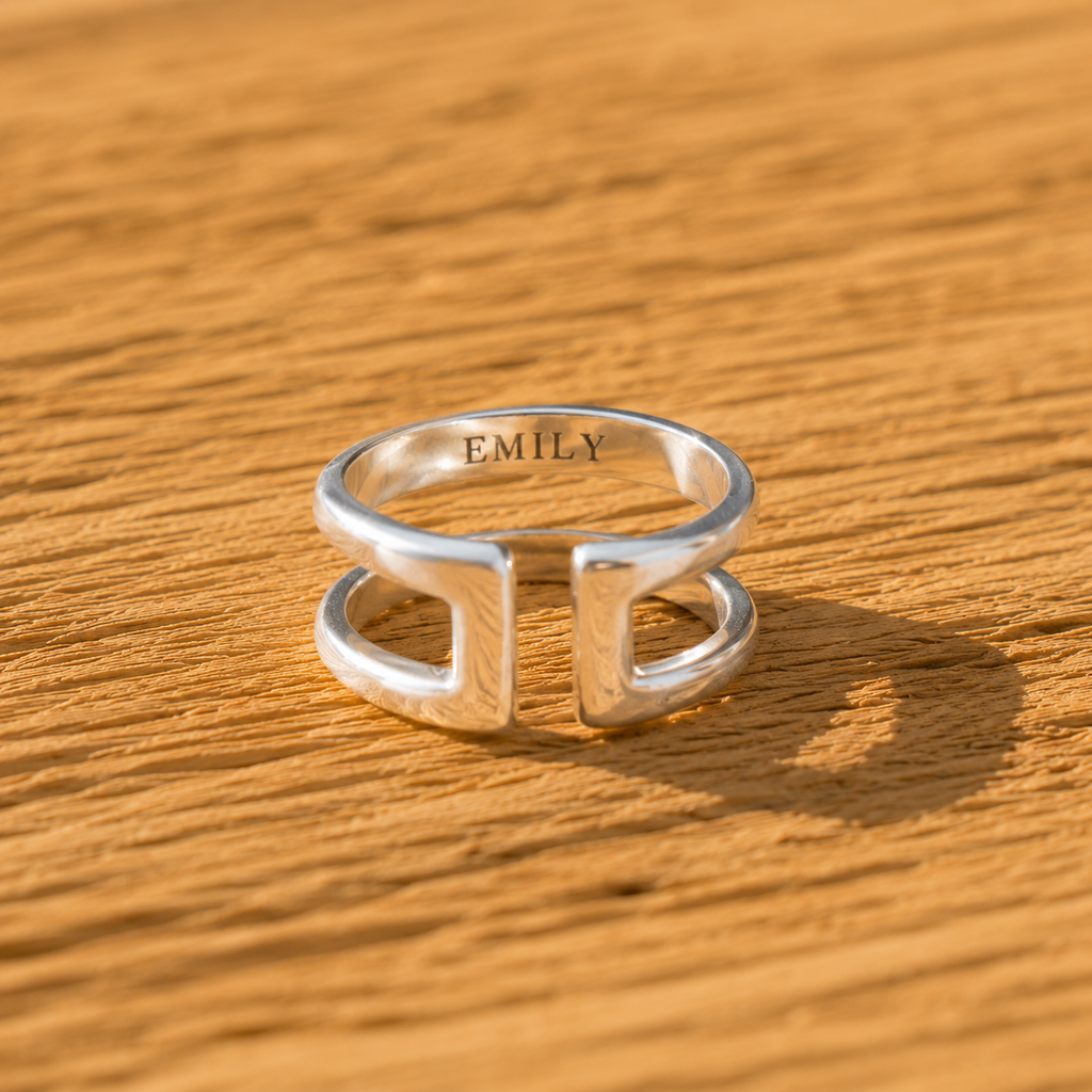 Handcrafted Sterling Silver Double Band Ring