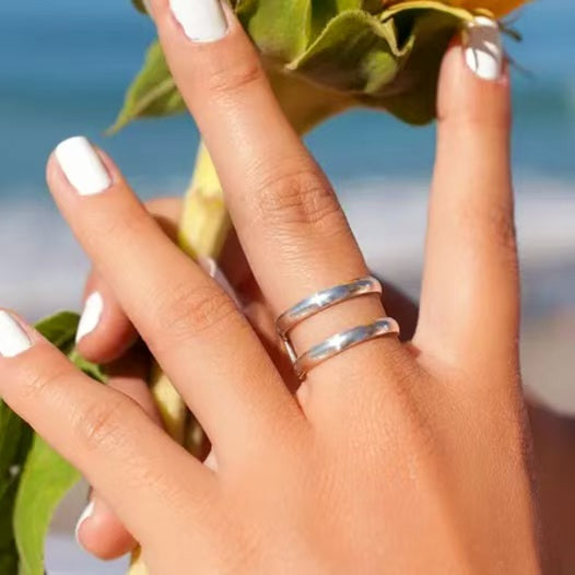 Handcrafted Sterling Silver Double Band Ring