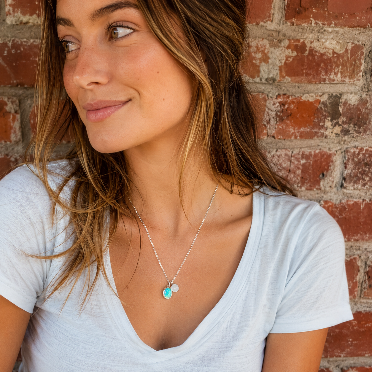 Handmade Australian Opal Pendant Necklace