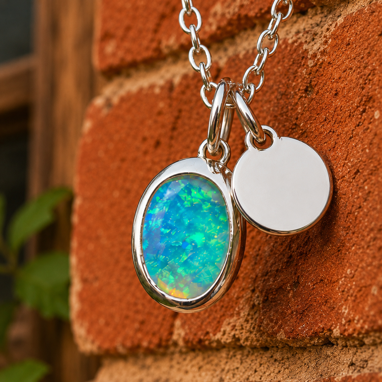 Handmade Australian Opal Pendant Necklace
