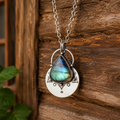 Sterling Silver Labradorite Necklace for Women