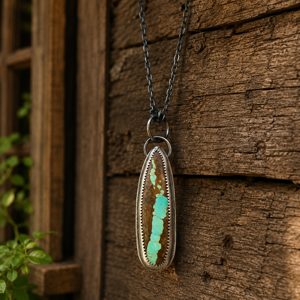 Royston Desert Vein Turquoise Pendant Necklace