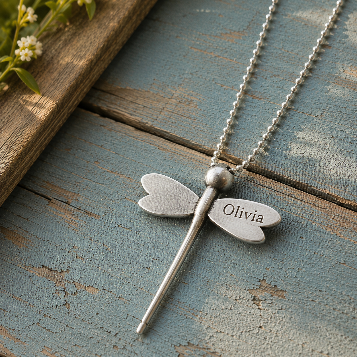 Handcrafted Sterling Silver Dragonfly Pendant Necklace