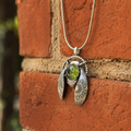 Handmade Sterling Silver Insect Pendant Necklace